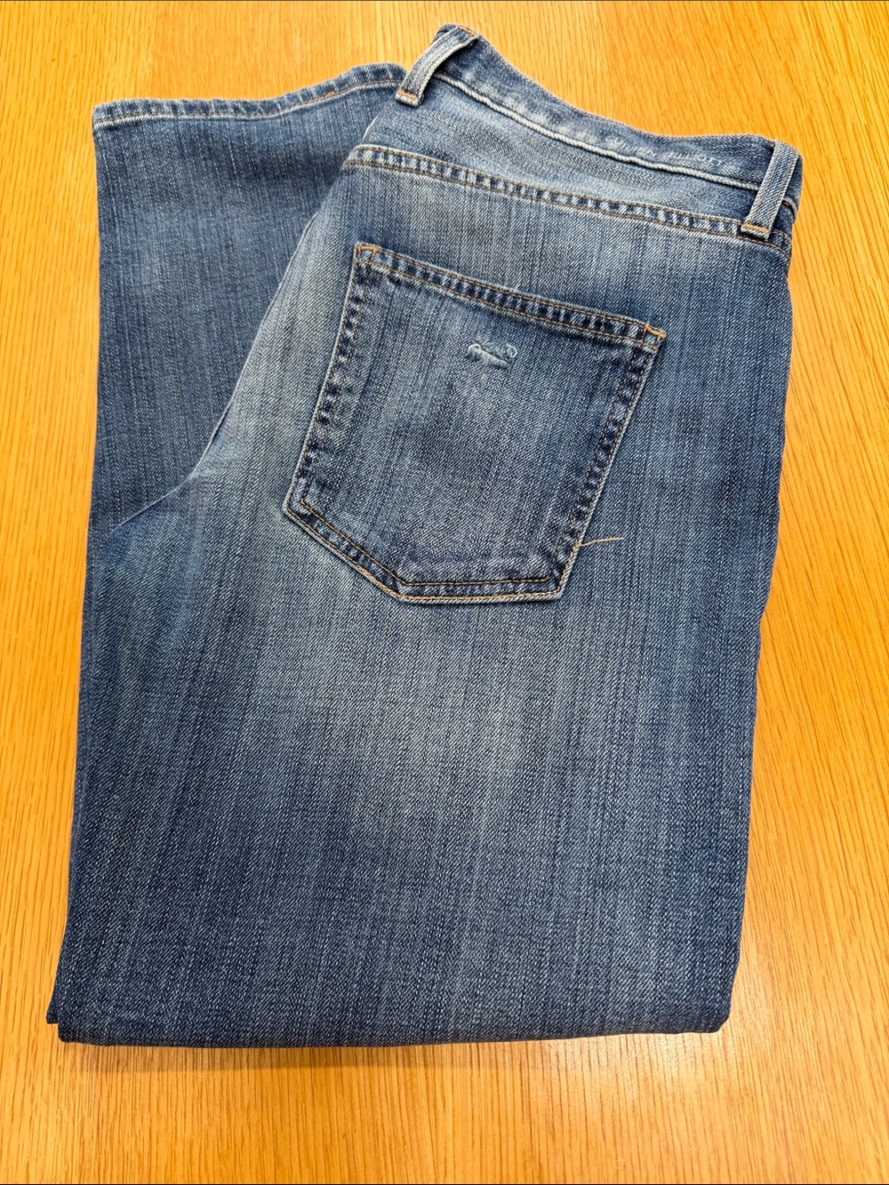 Current/Elliott Women’s The Boyfriend, Destroyed,Denim Jeans — Medium Blue Wash